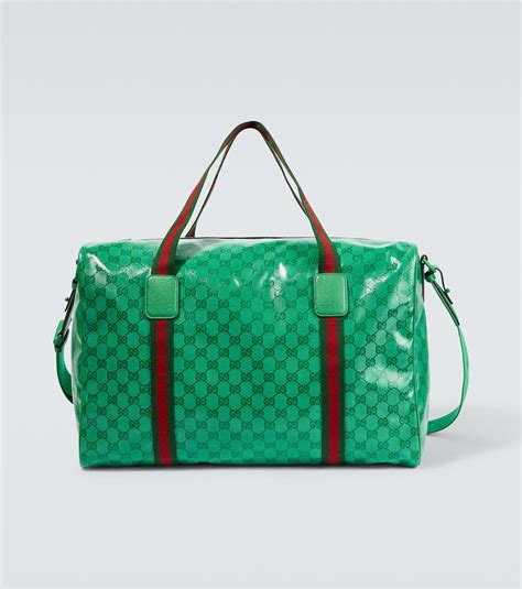 supreme duffle bag green gucci